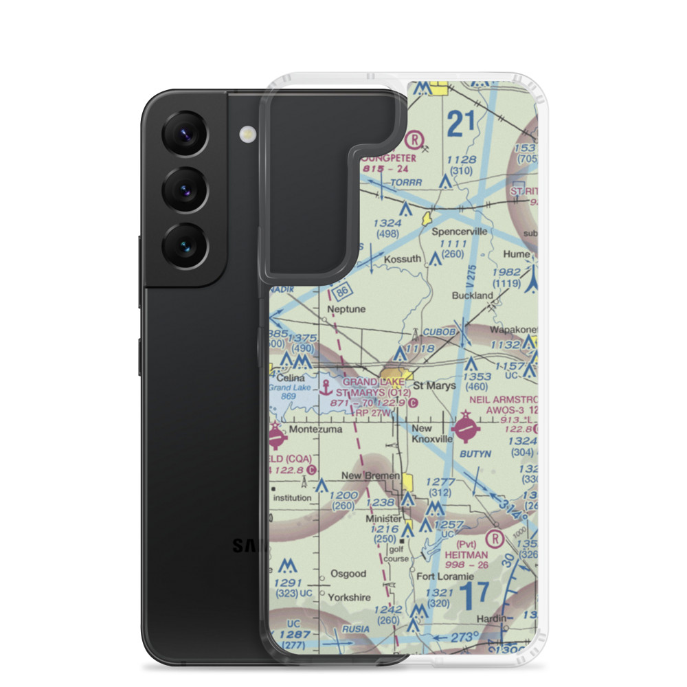 Fortman Airport (1OH4) VFR Sectional Samsung Case Samsung Galaxy S22 model shown