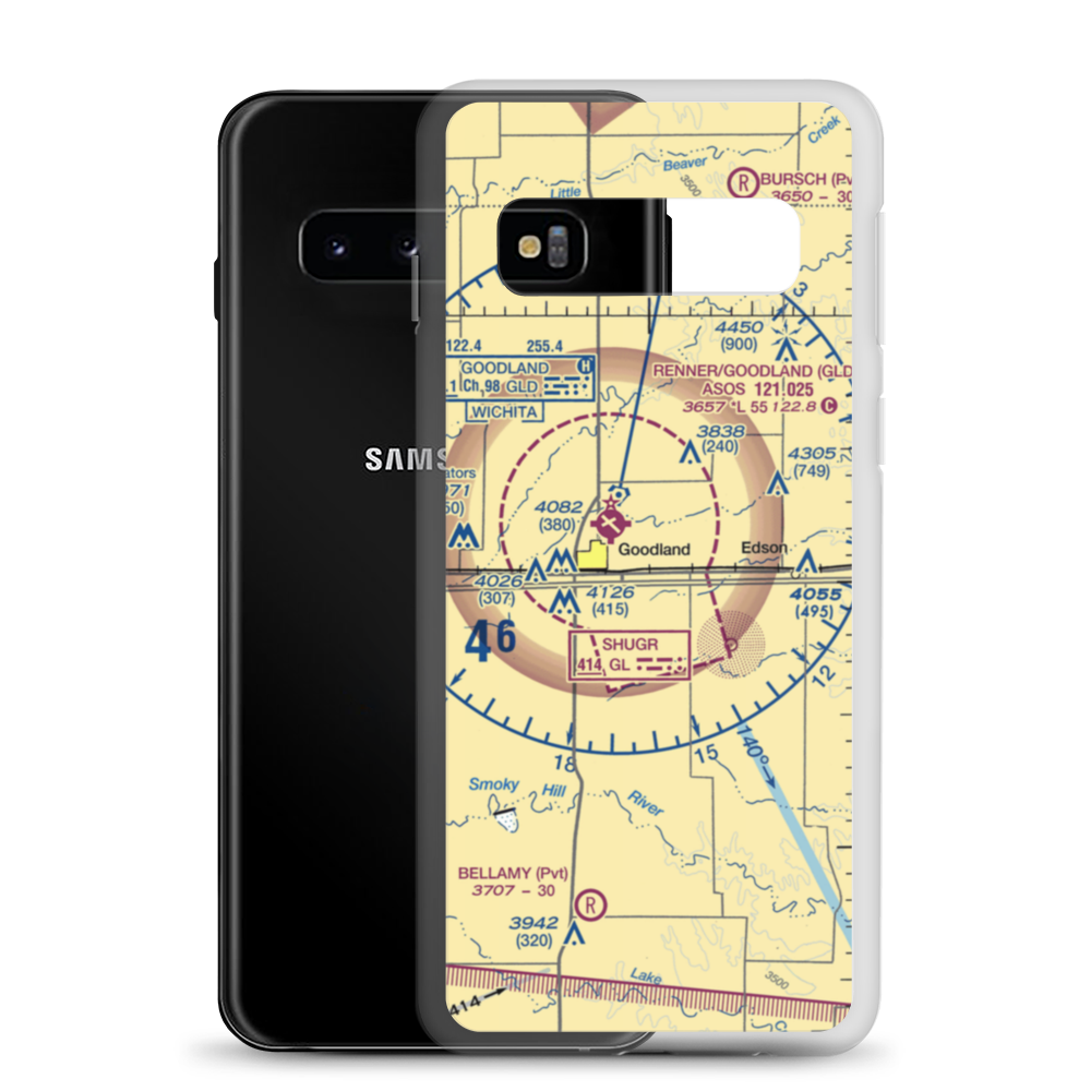 Fortmeyer Airport (5KS2) VFR Sectional Samsung Case Samsung Galaxy S10 model shown