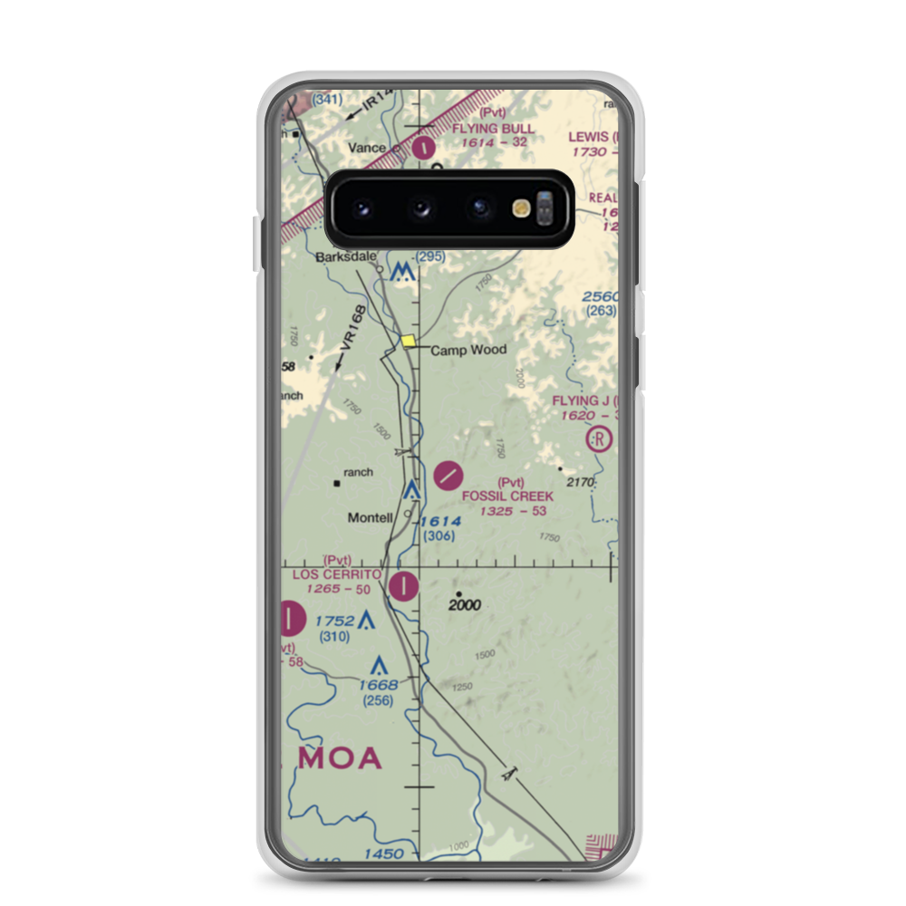 Fossil Creek Ranch Airport (TE78) VFR Sectional Samsung Case Samsung Galaxy S10 model shown