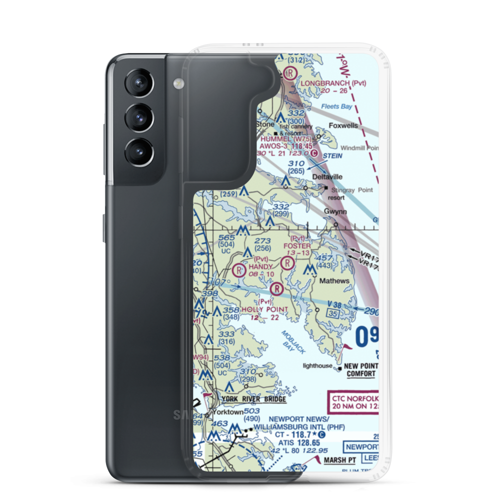 Foster Field (5VG2) VFR Sectional Samsung Case Samsung Galaxy S21 model shown