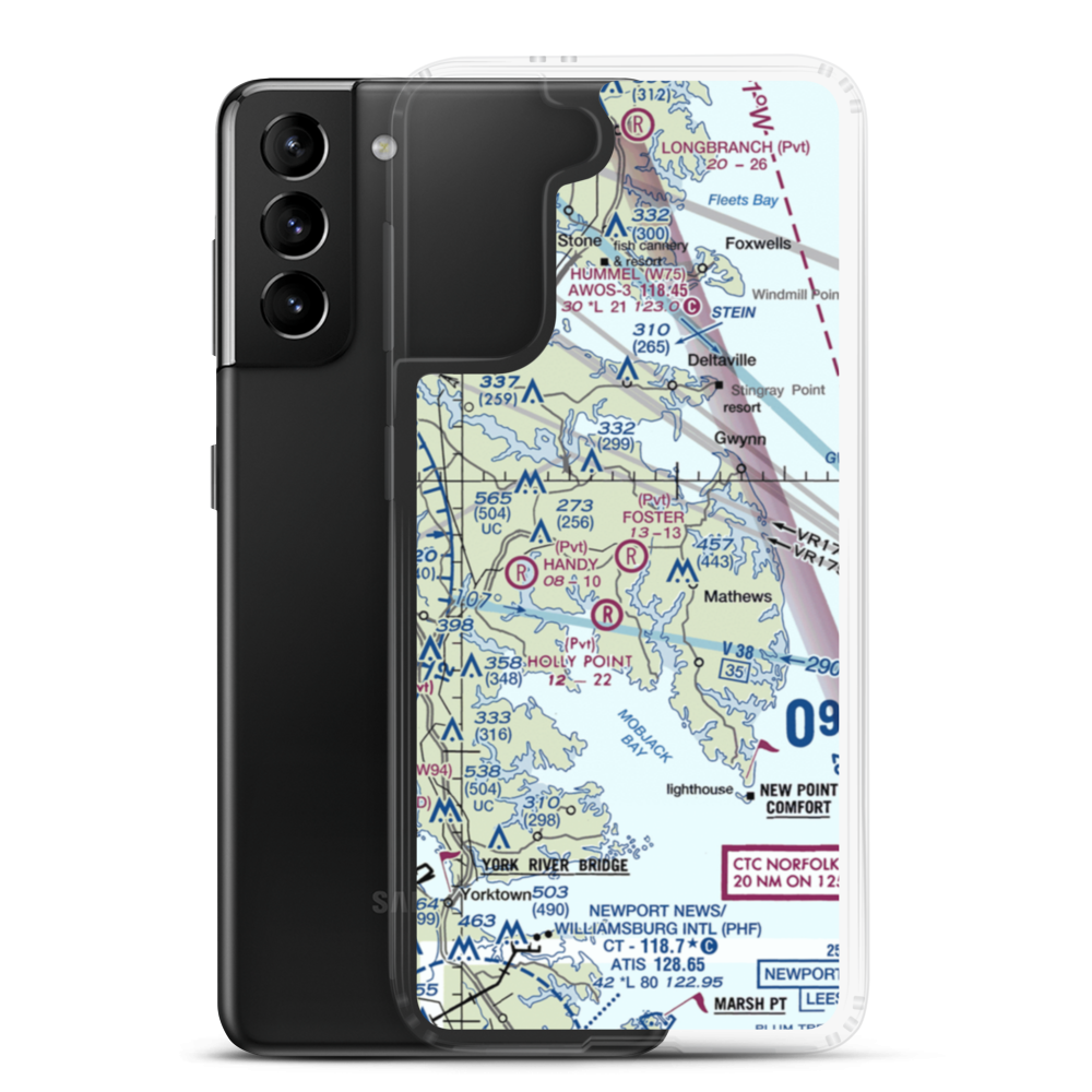 Foster Field (5VG2) VFR Sectional Samsung Case Samsung Galaxy S21 Plus model shown
