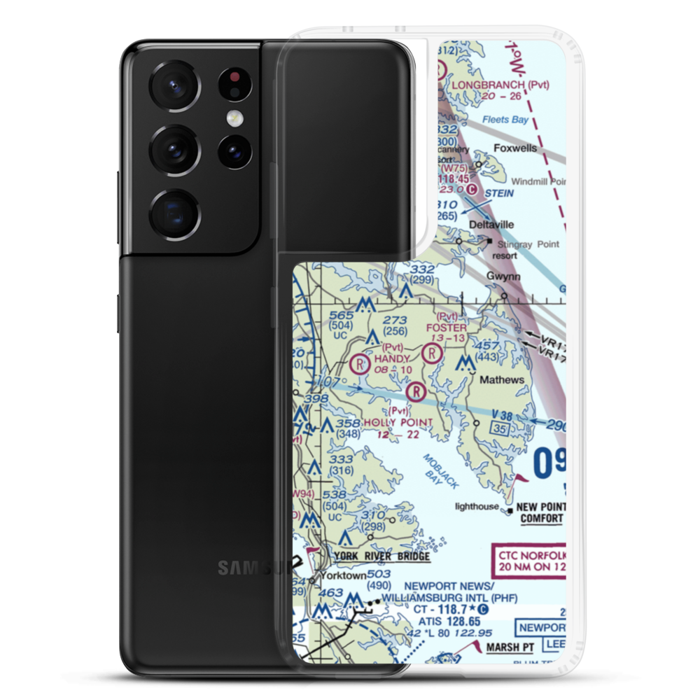 Foster Field (5VG2) VFR Sectional Samsung Case Samsung Galaxy S21 Ultra model shown