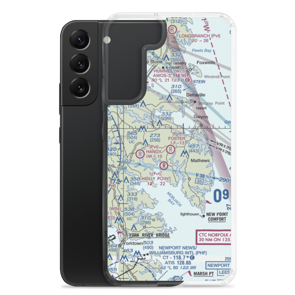 Foster Field (5VG2) VFR Sectional Samsung Case Samsung Galaxy S22 Plus model shown
