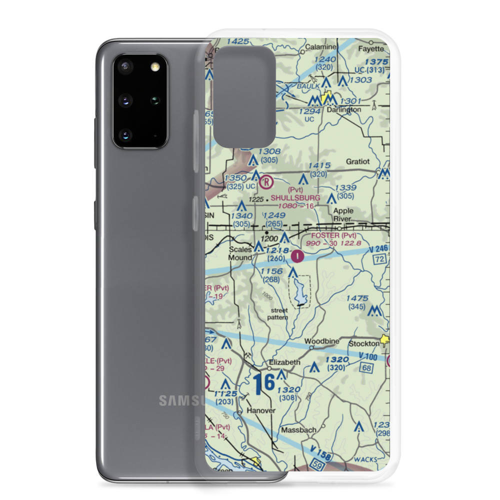 Foster Field (IL28) VFR Sectional Samsung Case Samsung Galaxy S20 Plus model shown