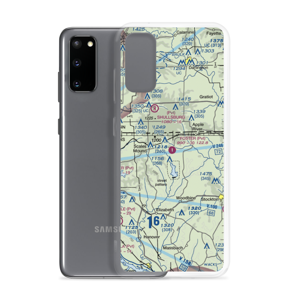 Foster Field (IL28) VFR Sectional Samsung Case Samsung Galaxy S20 model shown