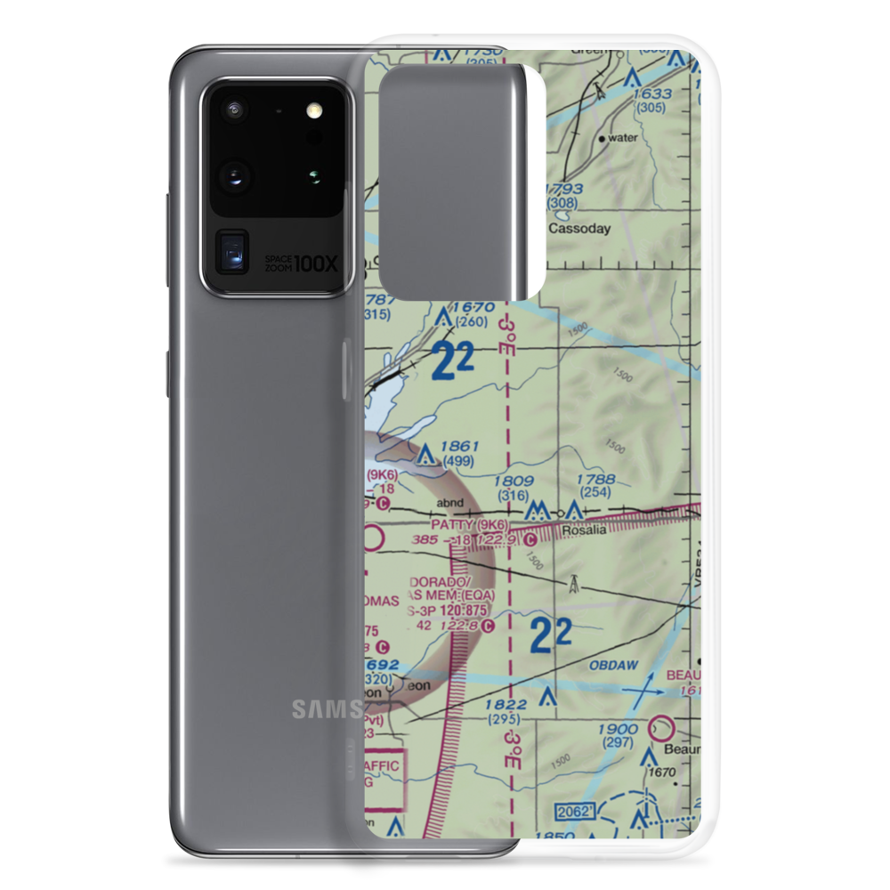 Foster Field (SN58) VFR Sectional Samsung Case Samsung Galaxy S20 Ultra model shown