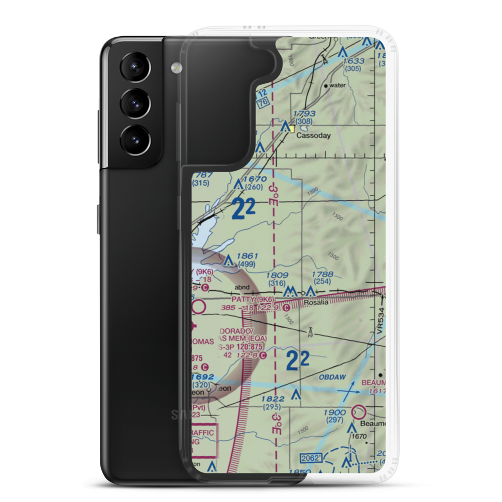 Foster Field (SN58) VFR Sectional Samsung Case Samsung Galaxy S21 Plus model shown