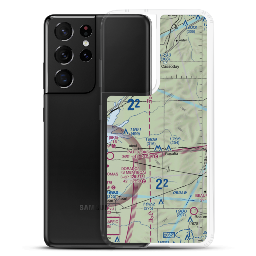 Foster Field (SN58) VFR Sectional Samsung Case Samsung Galaxy S21 Ultra model shown