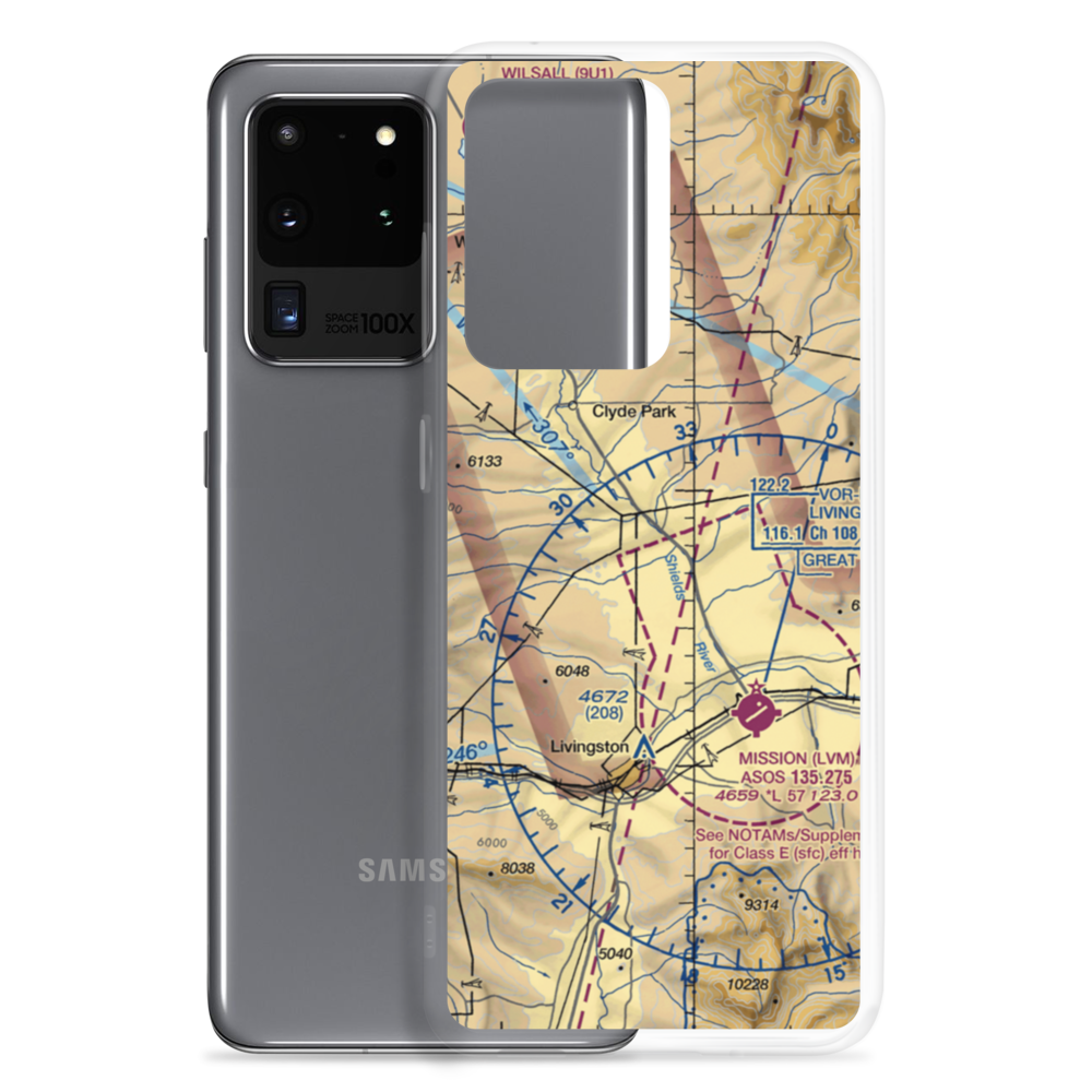 Foster Ranches Airport (MT89) VFR Sectional Samsung Case Samsung Galaxy S20 Ultra model shown