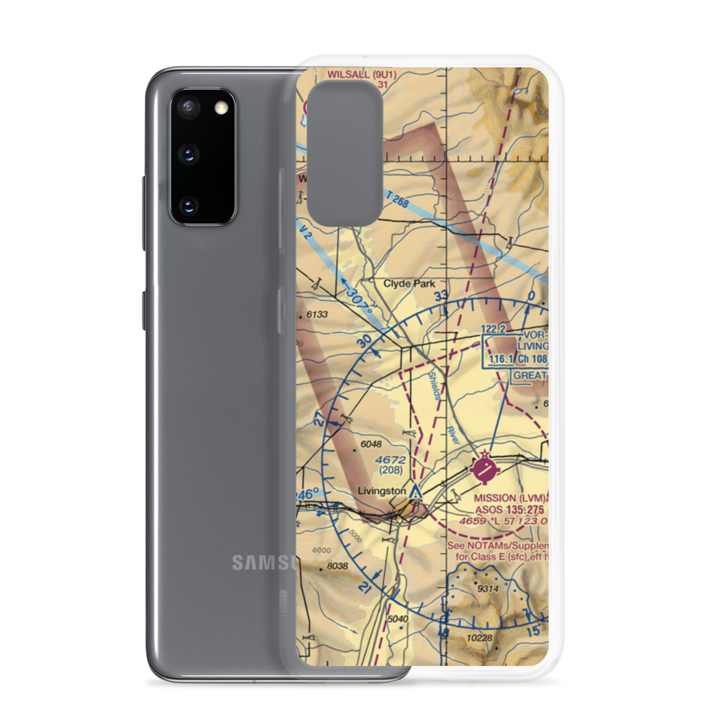 Foster Ranches Airport (MT89) VFR Sectional Samsung Case Samsung Galaxy S20 model shown
