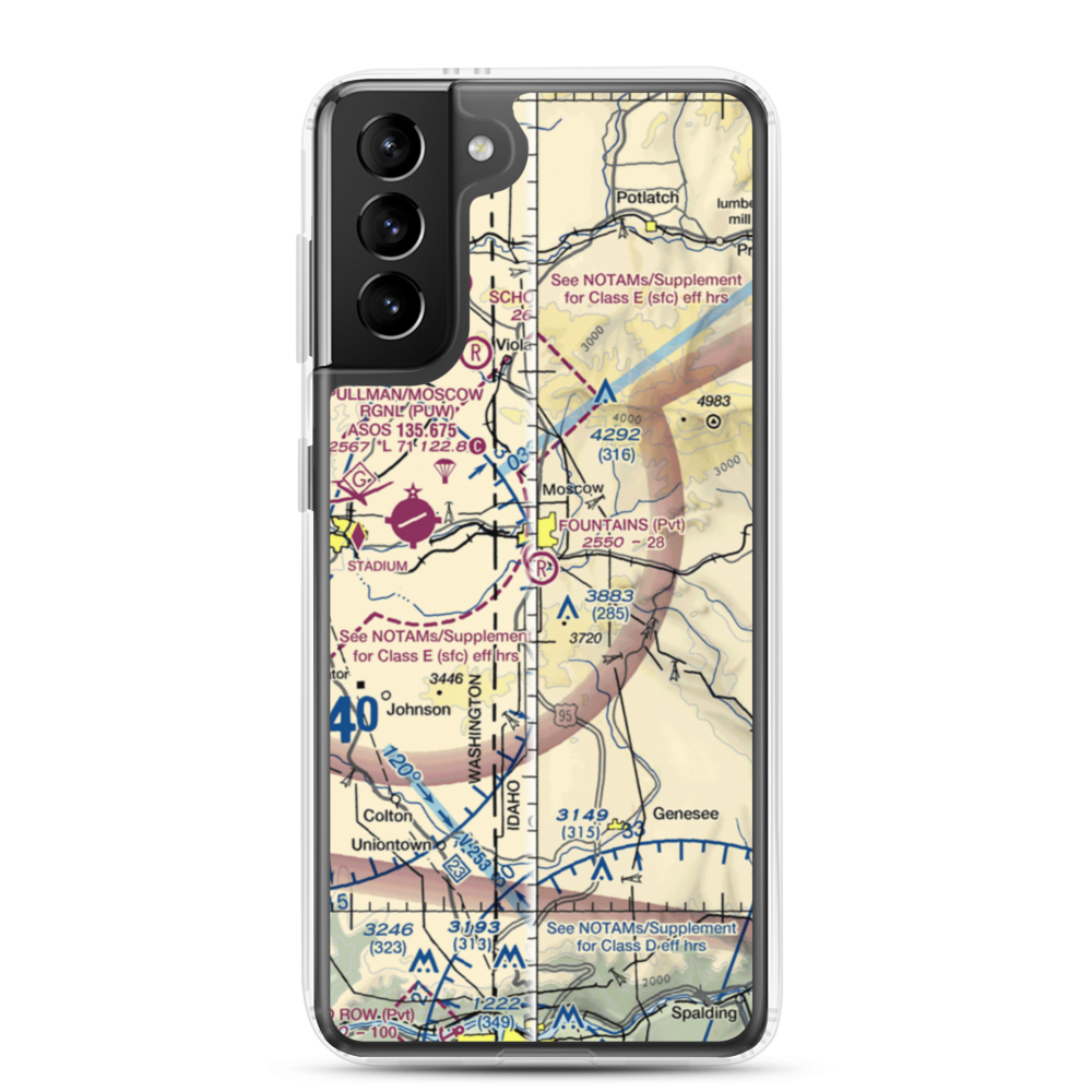 Fountains Airport (ID60) VFR Sectional Samsung Case Samsung Galaxy S21 Plus model shown