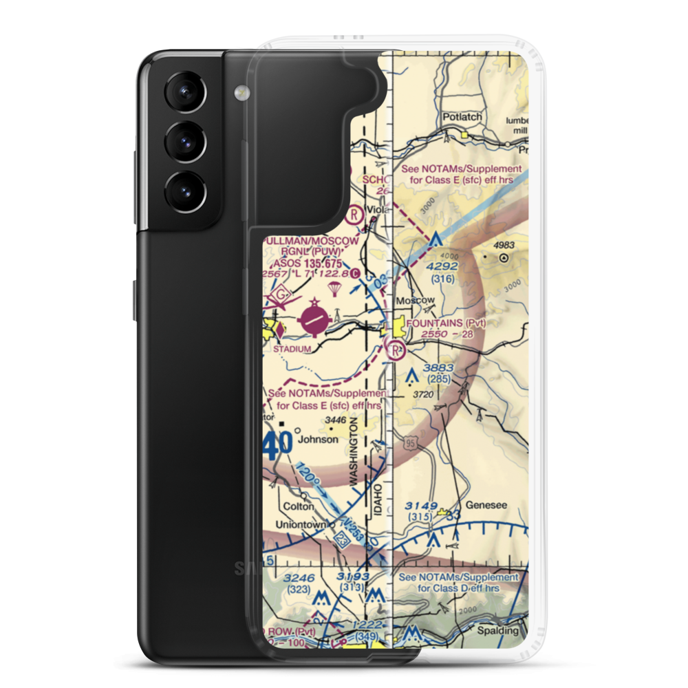 Fountains Airport (ID60) VFR Sectional Samsung Case Samsung Galaxy S21 Plus model shown