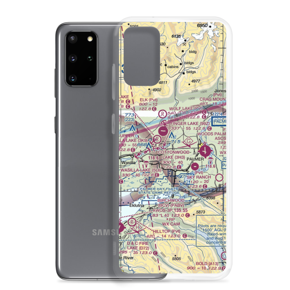 Four Corners Airport (14AK) VFR Sectional Samsung Case Samsung Galaxy S20 Plus model shown