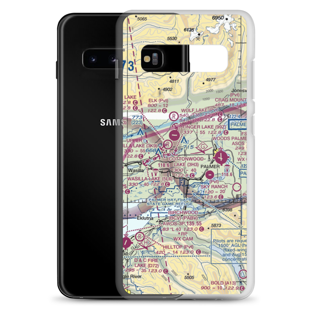 Four Corners Airport (14AK) VFR Sectional Samsung Case Samsung Galaxy S10+ model shown
