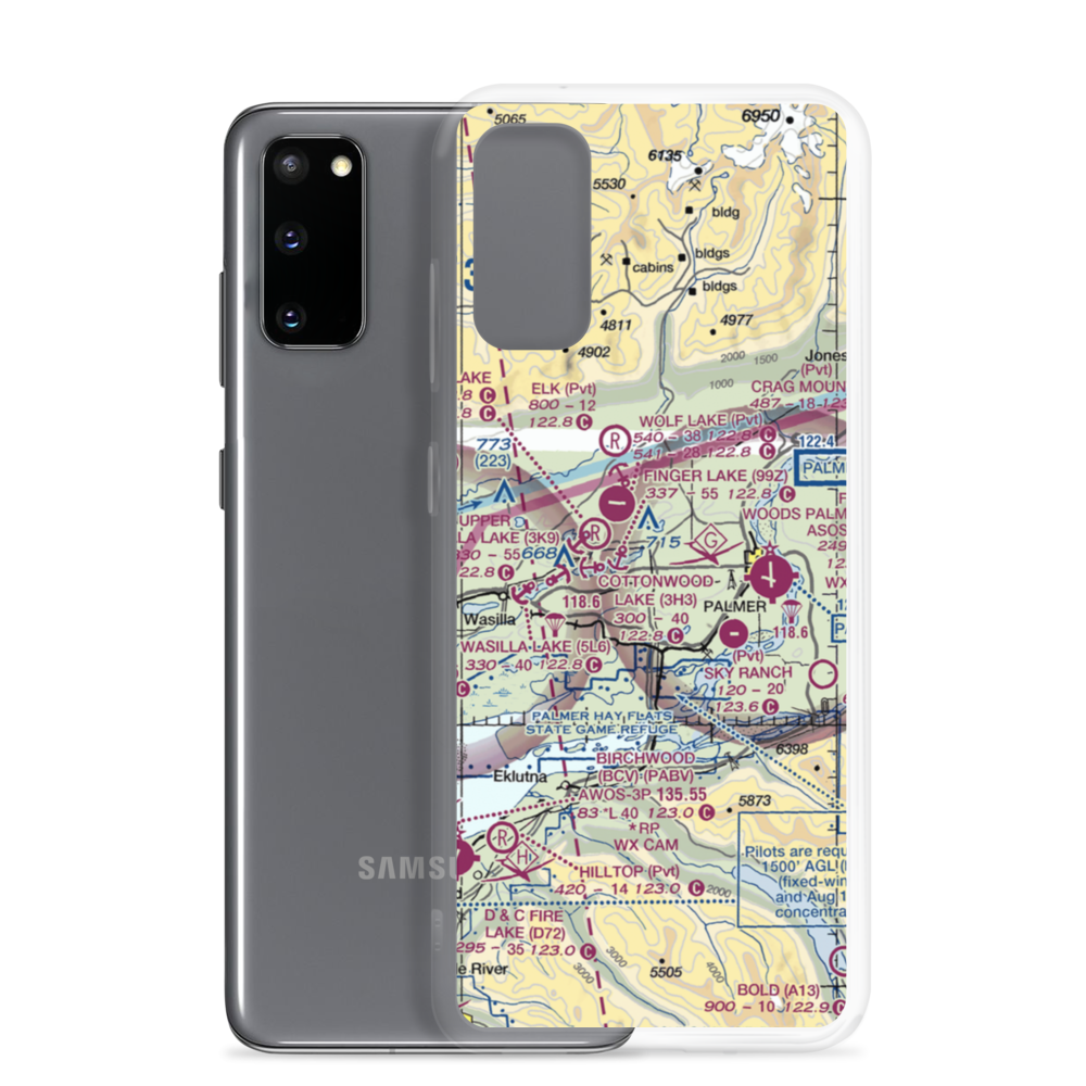 Four Corners Airport (14AK) VFR Sectional Samsung Case Samsung Galaxy S20 model shown