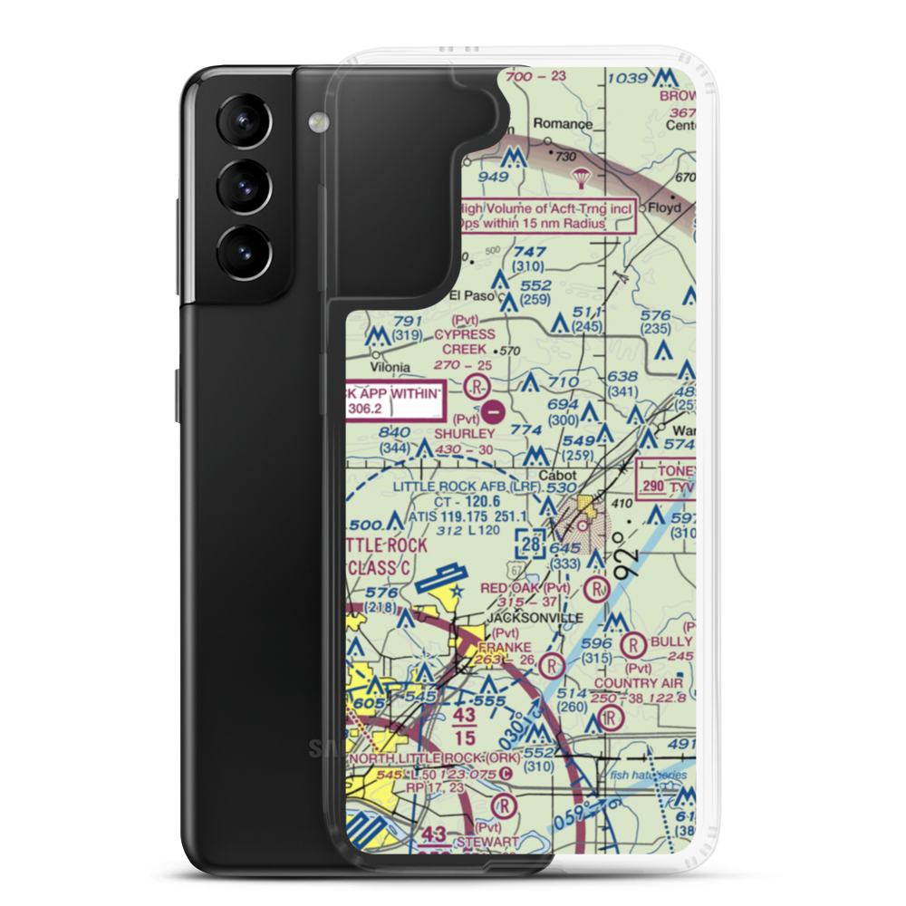 Four Mile Creek Ranch Airport (3AR4) VFR Sectional Samsung Case Samsung Galaxy S21 Plus model shown