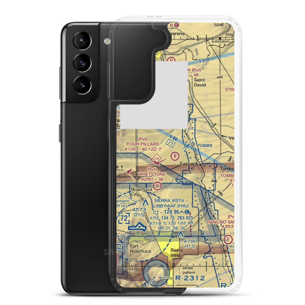 Four Pillars Airport (AZ21) VFR Sectional Samsung Case Samsung Galaxy S21 Plus model shown