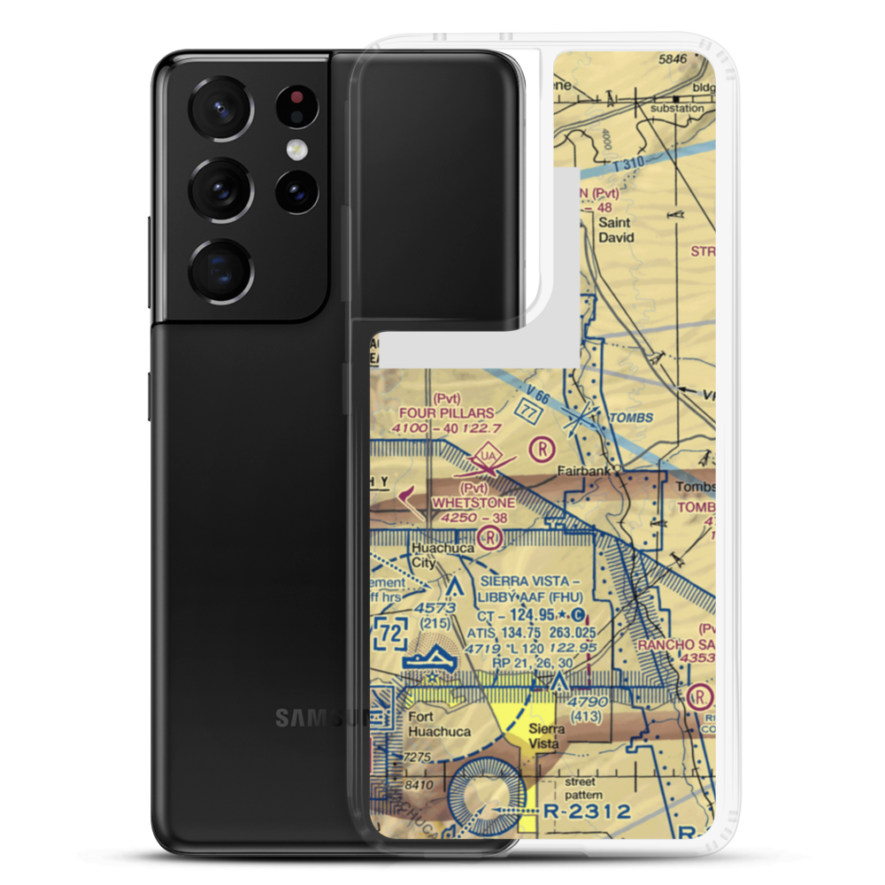 Four Pillars Airport (AZ21) VFR Sectional Samsung Case Samsung Galaxy S21 Ultra model shown