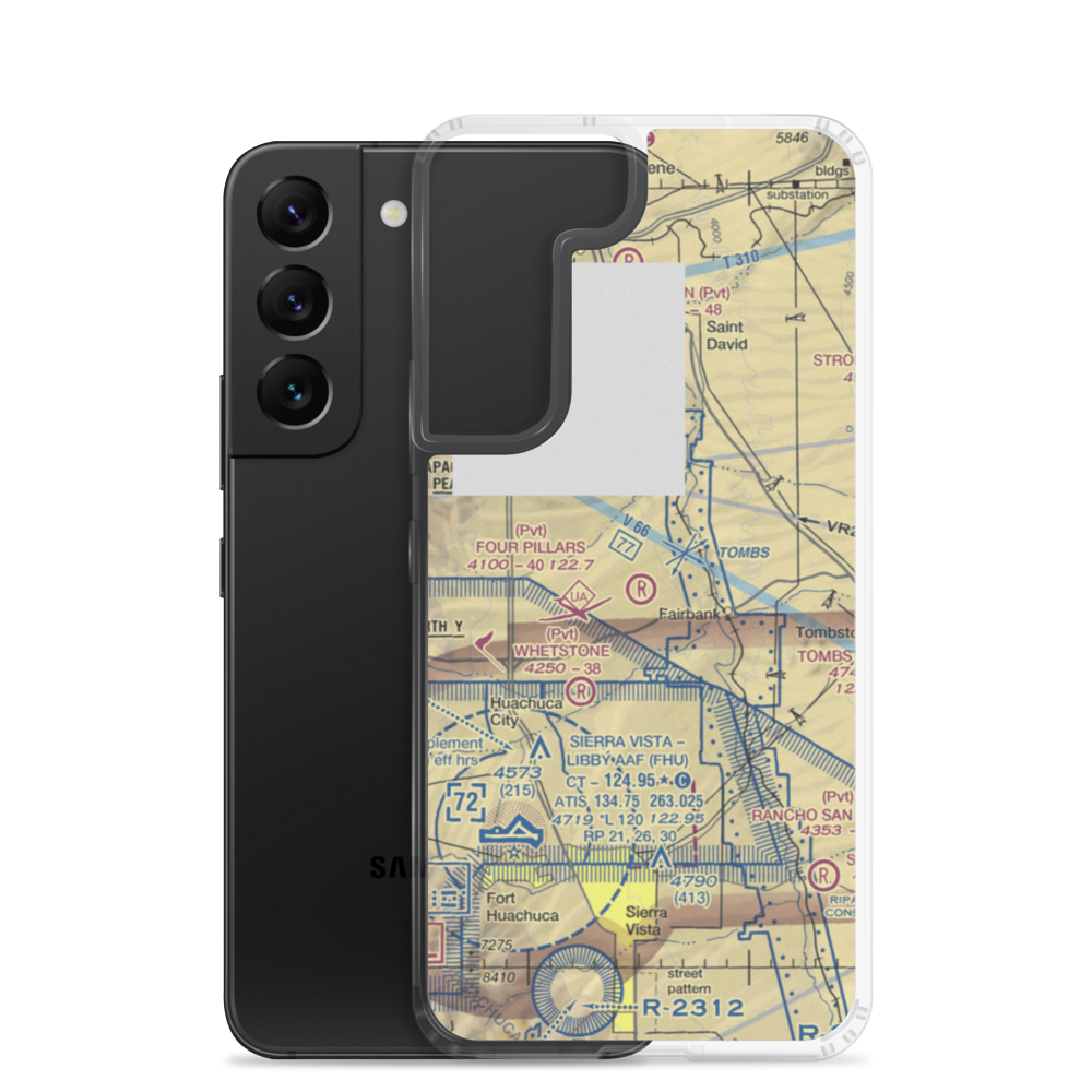 Four Pillars Airport (AZ21) VFR Sectional Samsung Case Samsung Galaxy S22 model shown
