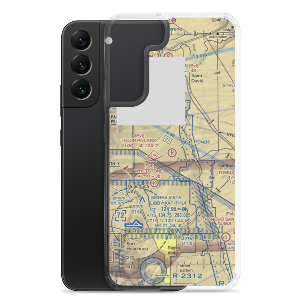 Four Pillars Airport (AZ21) VFR Sectional Samsung Case Samsung Galaxy S22 Plus model shown