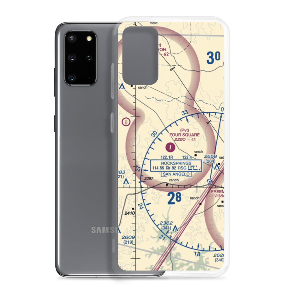 Four Square Ranch Airport (3TA0) VFR Sectional Samsung Case Samsung Galaxy S20 Plus model shown