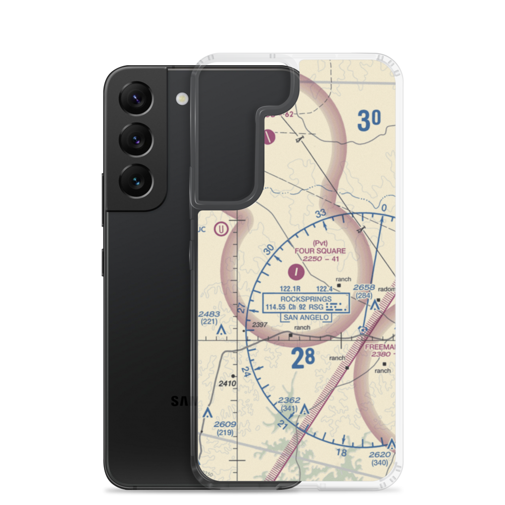 Four Square Ranch Airport (3TA0) VFR Sectional Samsung Case Samsung Galaxy S22 model shown