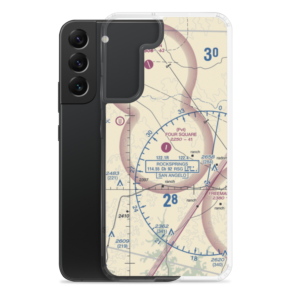 Four Square Ranch Airport (3TA0) VFR Sectional Samsung Case Samsung Galaxy S22 Plus model shown
