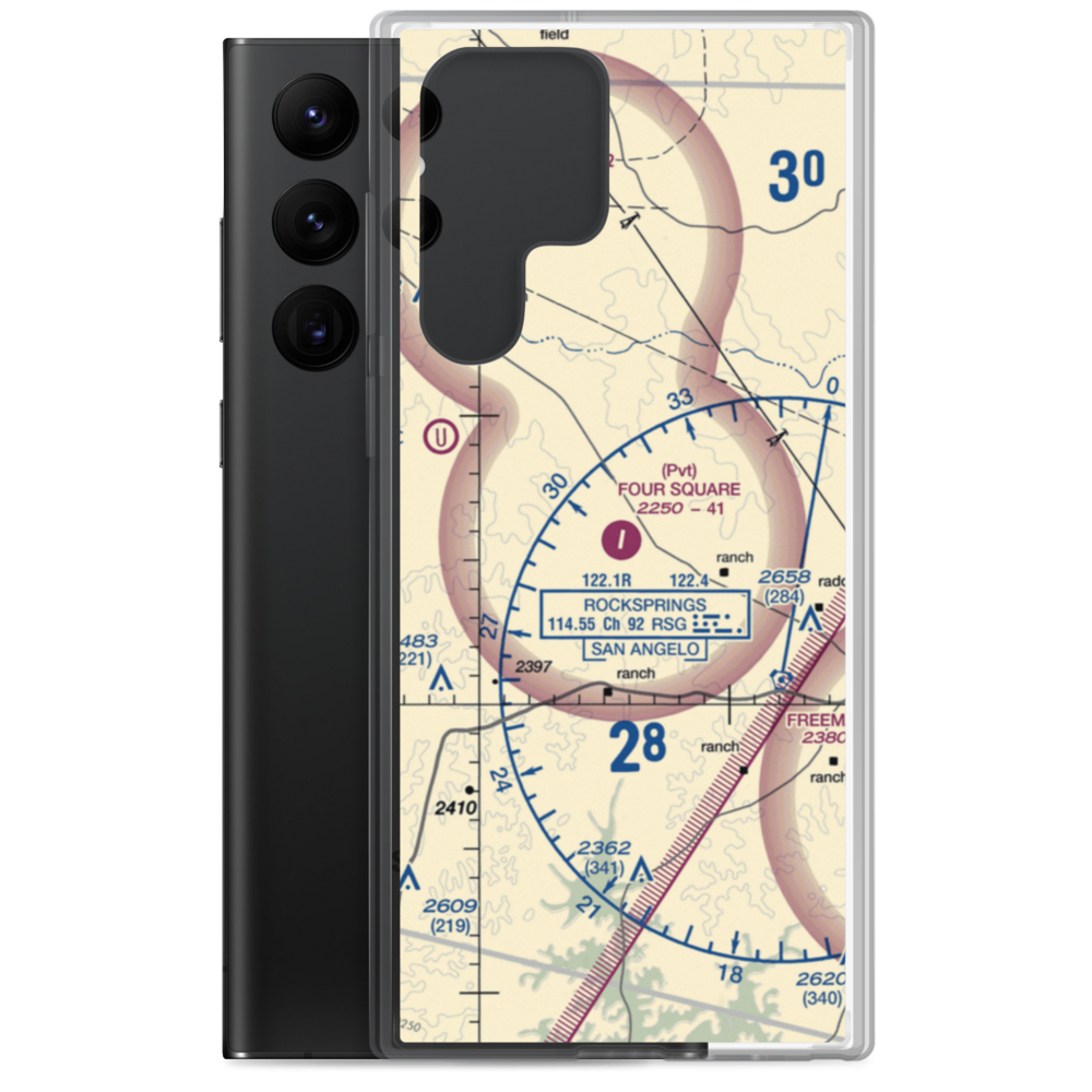 Four Square Ranch Airport (3TA0) VFR Sectional Samsung Case Samsung Galaxy S22 Ultra model shown