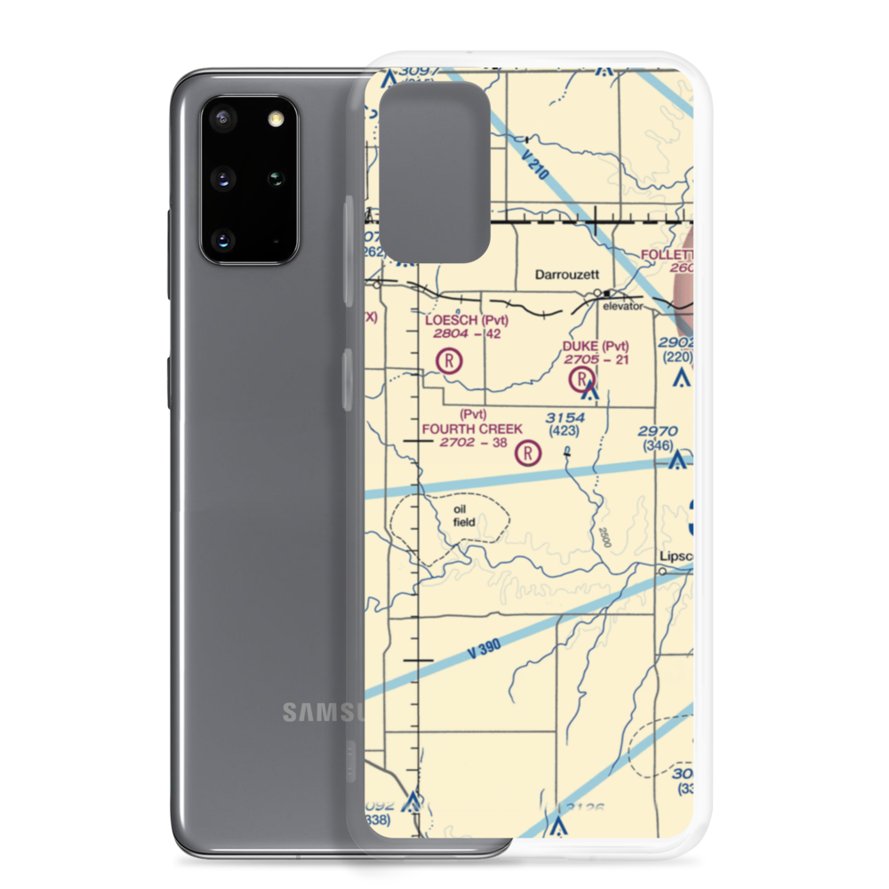 Fourth Creek Ranch Airport (TS79) VFR Sectional Samsung Case Samsung Galaxy S20 Plus model shown