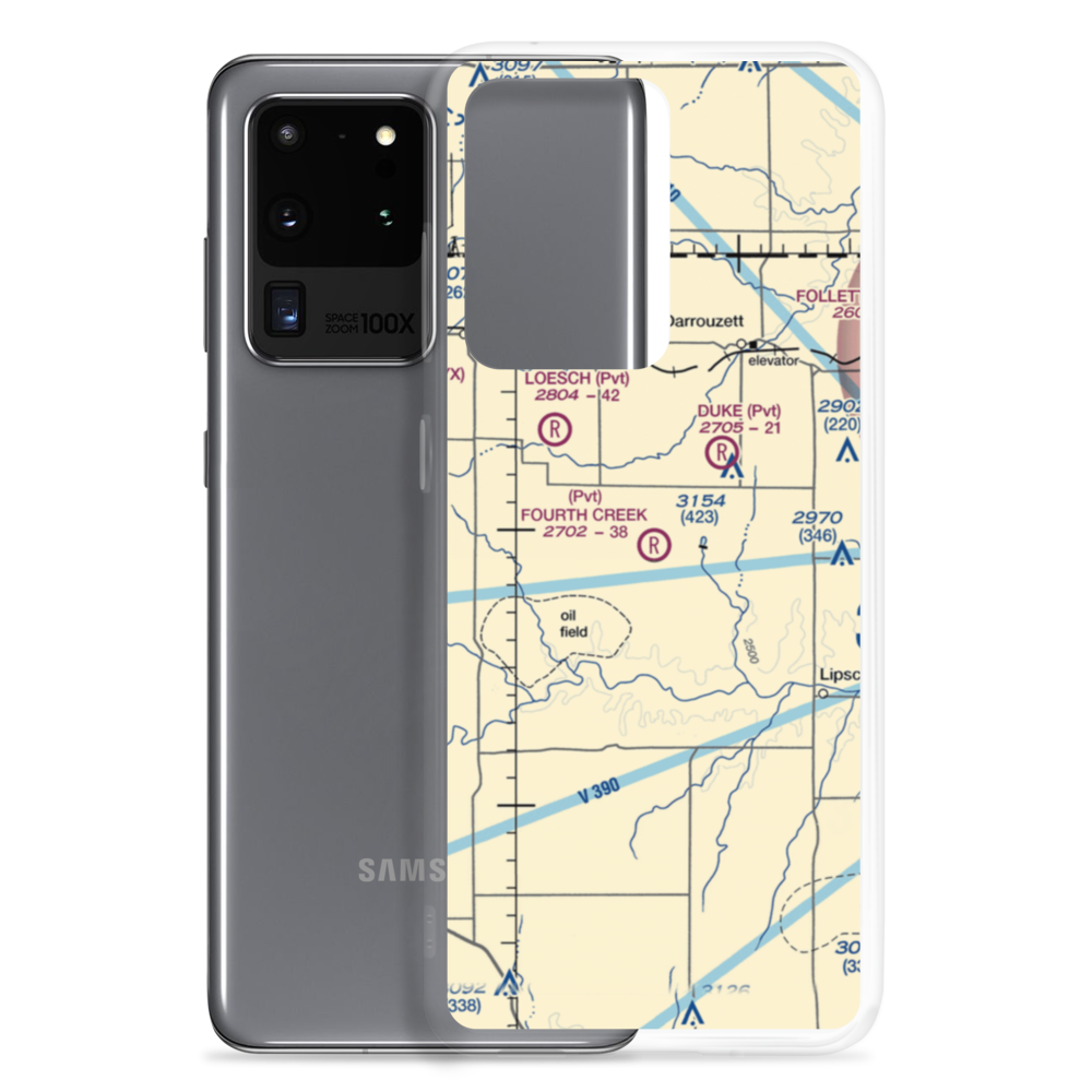 Fourth Creek Ranch Airport (TS79) VFR Sectional Samsung Case Samsung Galaxy S20 Ultra model shown