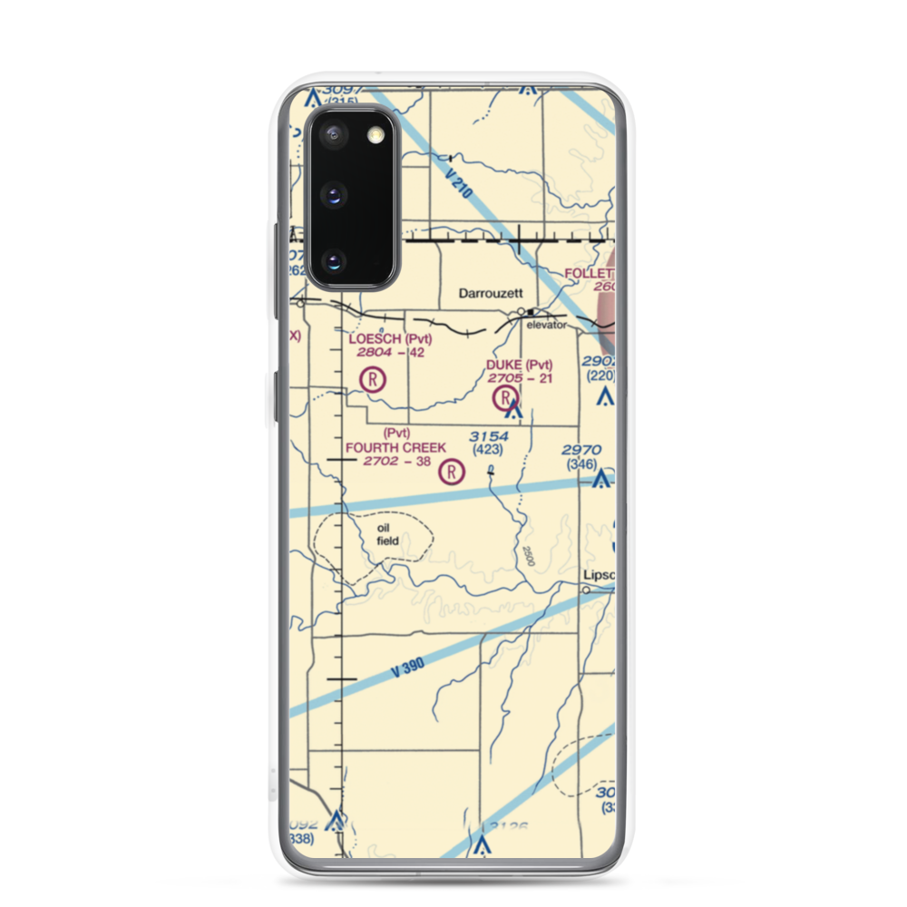 Fourth Creek Ranch Airport (TS79) VFR Sectional Samsung Case Samsung Galaxy S20 model shown