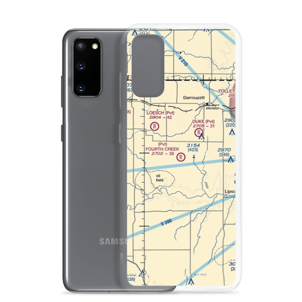 Fourth Creek Ranch Airport (TS79) VFR Sectional Samsung Case Samsung Galaxy S20 model shown