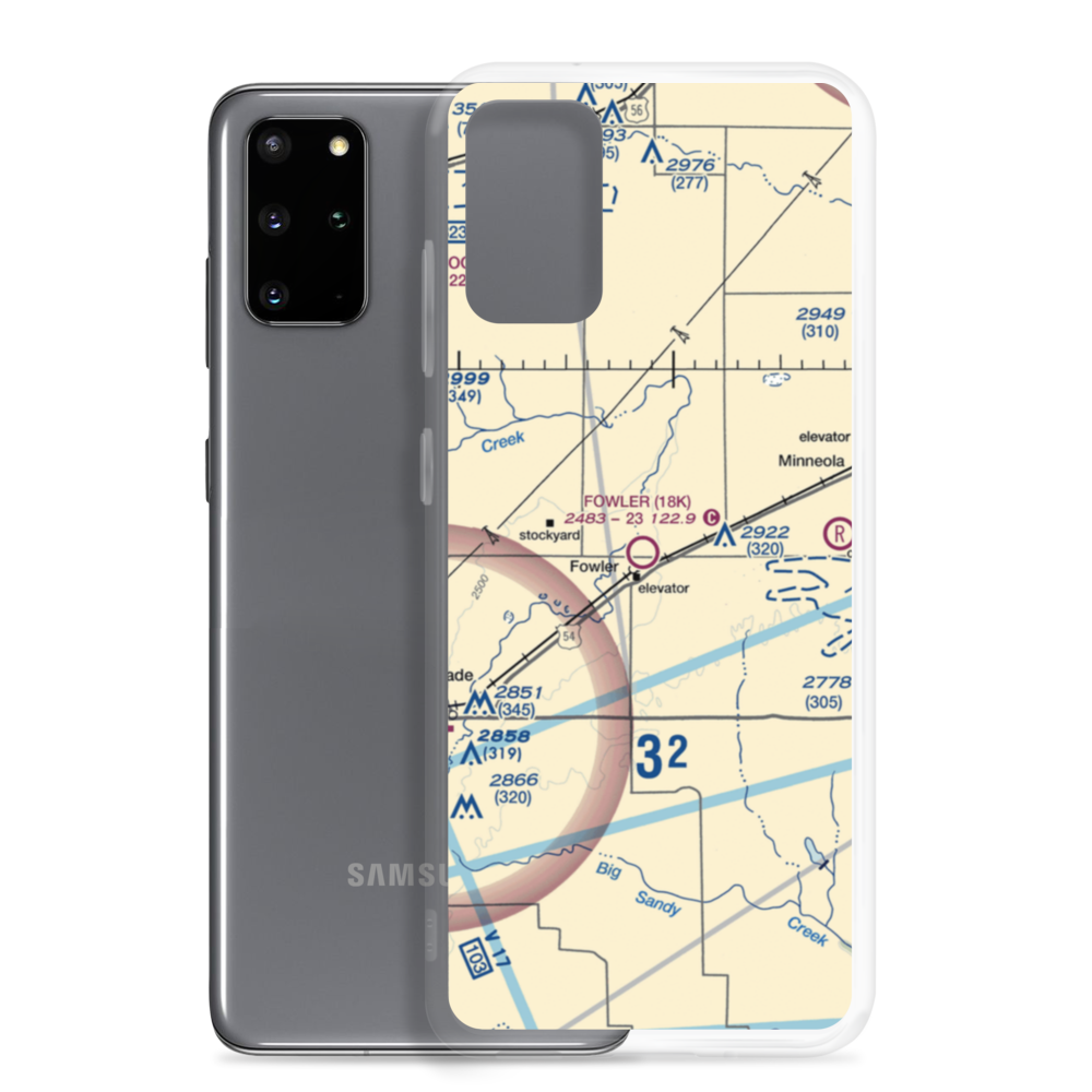 Fowler Airport (18K) VFR Sectional Samsung Case Samsung Galaxy S20 Plus model shown