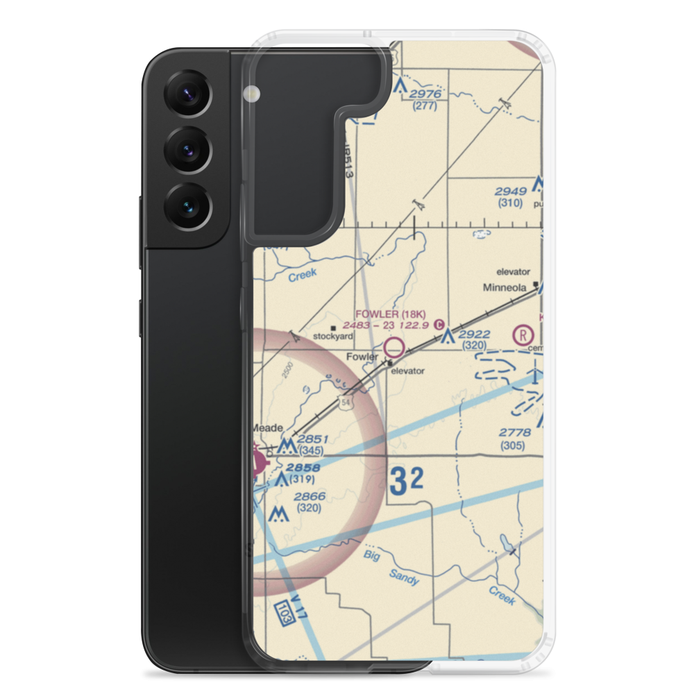 Fowler Airport (18K) VFR Sectional Samsung Case Samsung Galaxy S22 Plus model shown