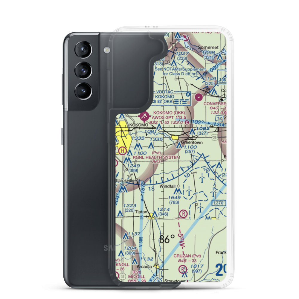 Fowler Field /Private/ Airport (62IN) VFR Sectional Samsung Case Samsung Galaxy S21 model shown