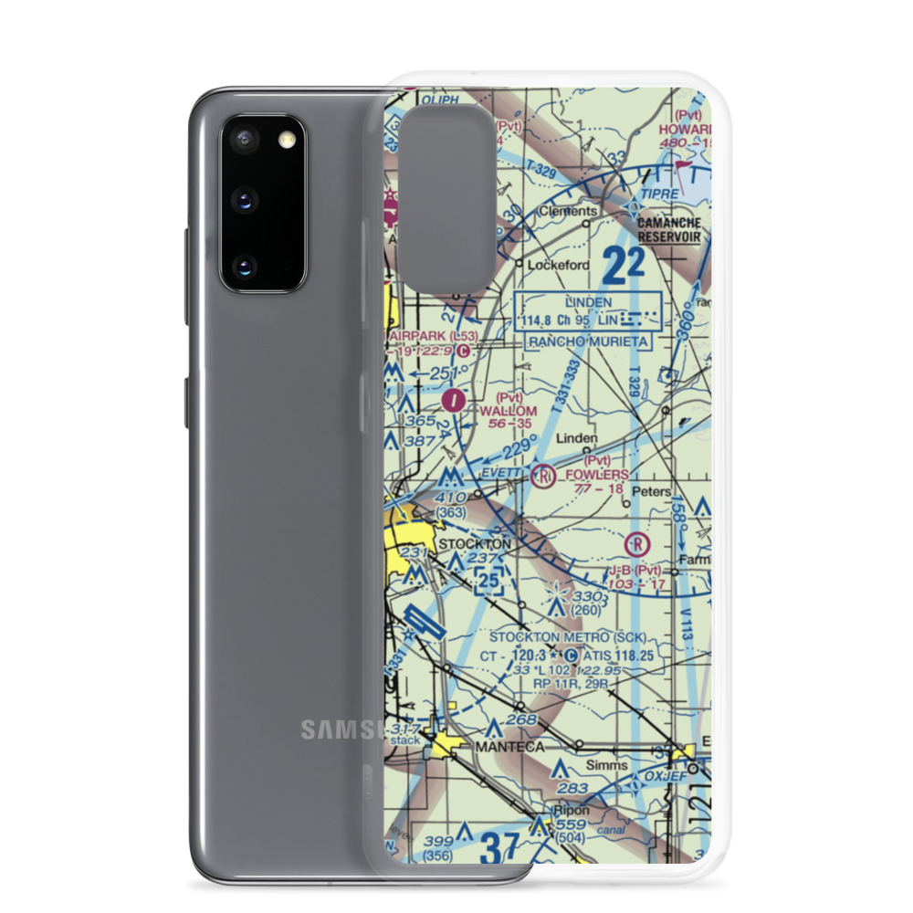 Fowler's Airport (90CA) VFR Sectional Samsung Case Samsung Galaxy S20 model shown
