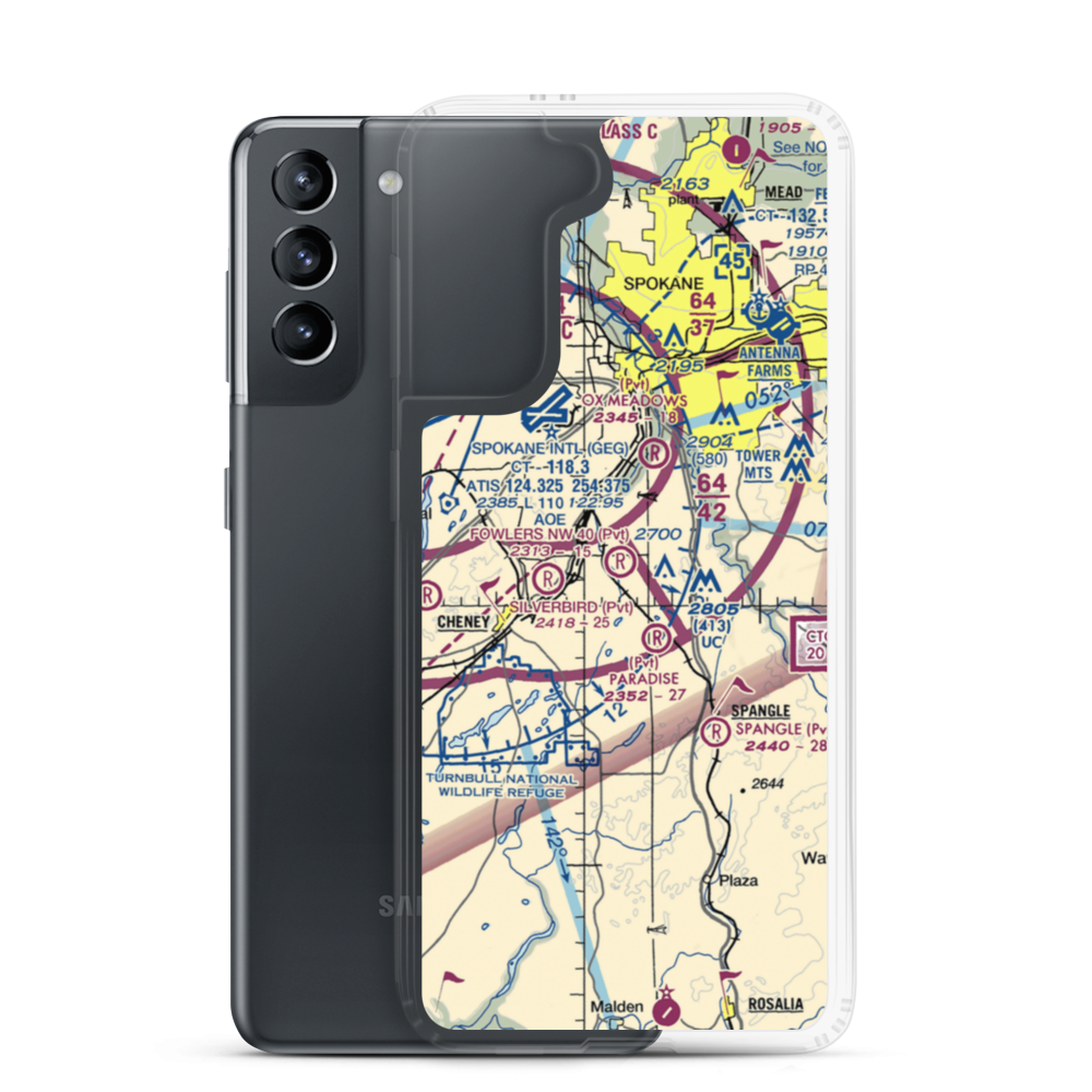 Fowlers Nw 40 Airport (12WA) VFR Sectional Samsung Case Samsung Galaxy S21 model shown