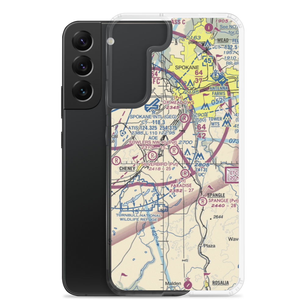Fowlers Nw 40 Airport (12WA) VFR Sectional Samsung Case Samsung Galaxy S22 Plus model shown