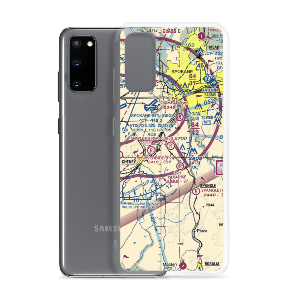 Fowlers Nw 40 Airport (12WA) VFR Sectional Samsung Case Samsung Galaxy S20 model shown