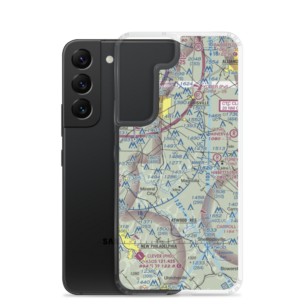 Fox Airport (29OH) VFR Sectional Samsung Case Samsung Galaxy S22 model shown