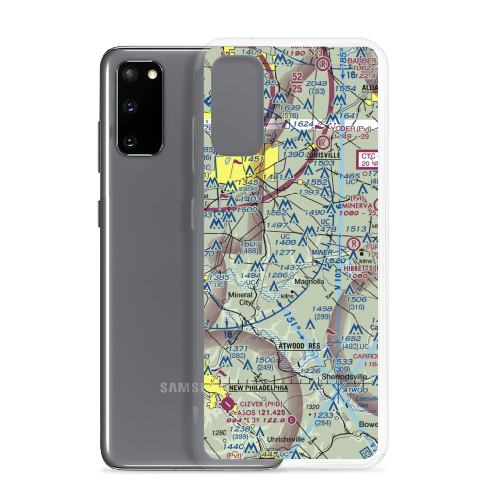 Fox Airport (29OH) VFR Sectional Samsung Case Samsung Galaxy S20 model shown