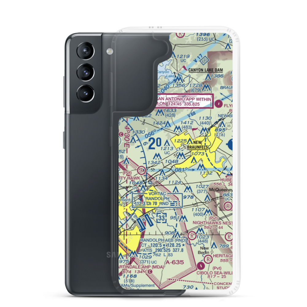 Fox Airport (48TS) VFR Sectional Samsung Case Samsung Galaxy S21 model shown