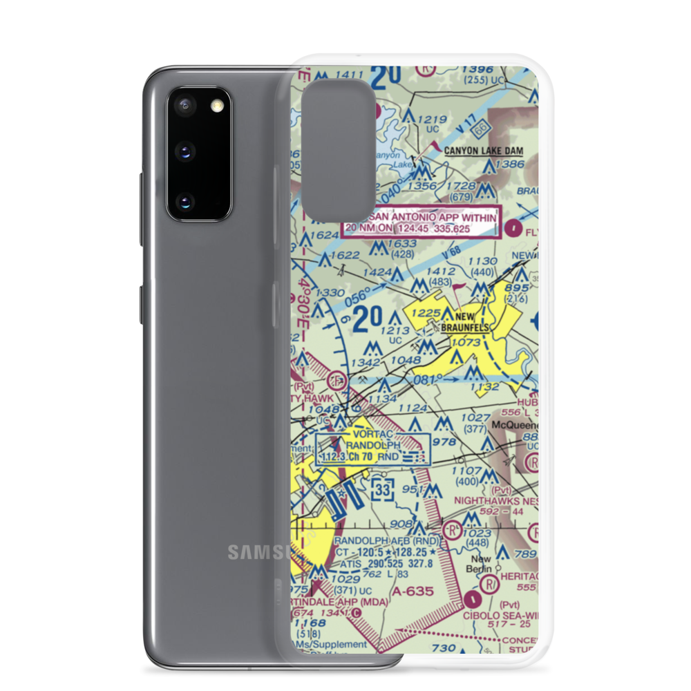 Fox Airport (48TS) VFR Sectional Samsung Case Samsung Galaxy S20 model shown