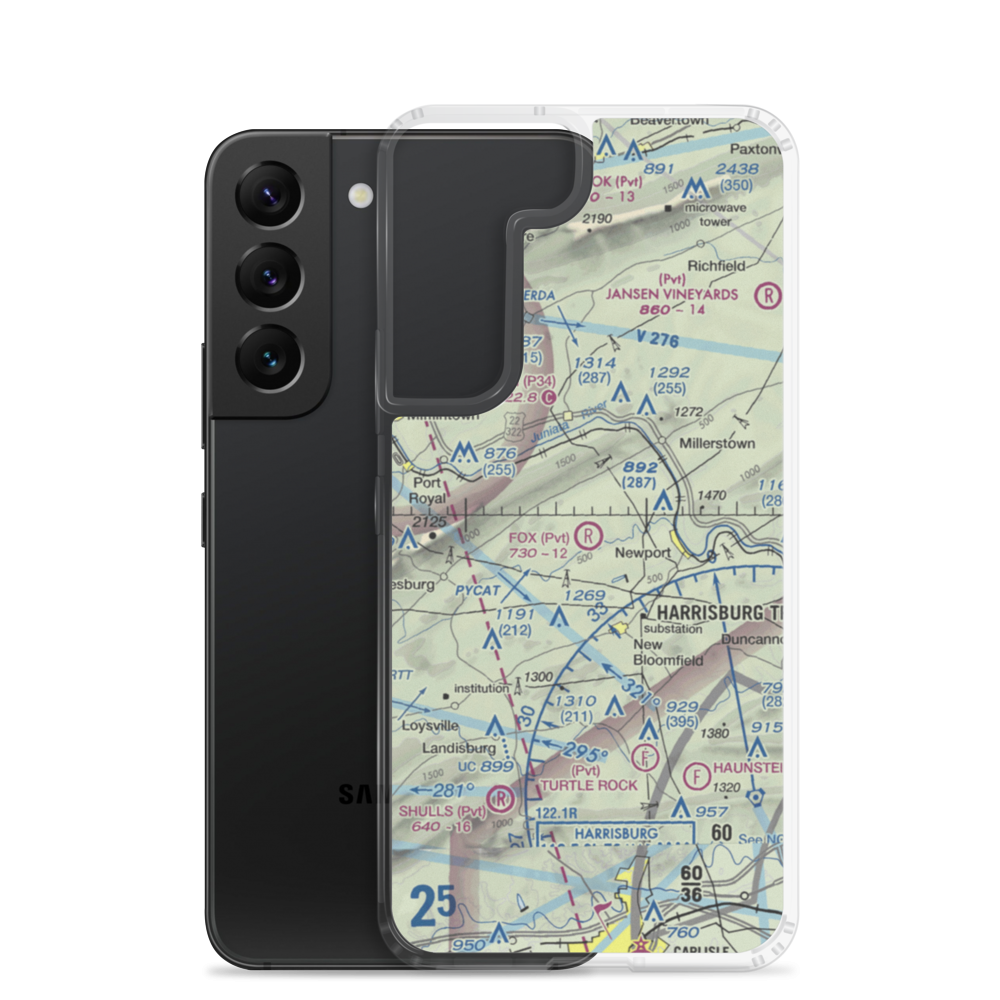 Fox Field (34PN) VFR Sectional Samsung Case Samsung Galaxy S22 model shown