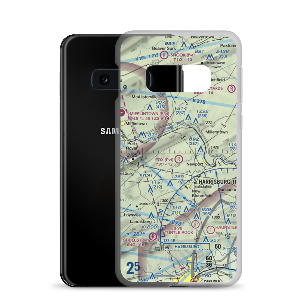 Fox Field (34PN) VFR Sectional Samsung Case Samsung Galaxy S10e model shown