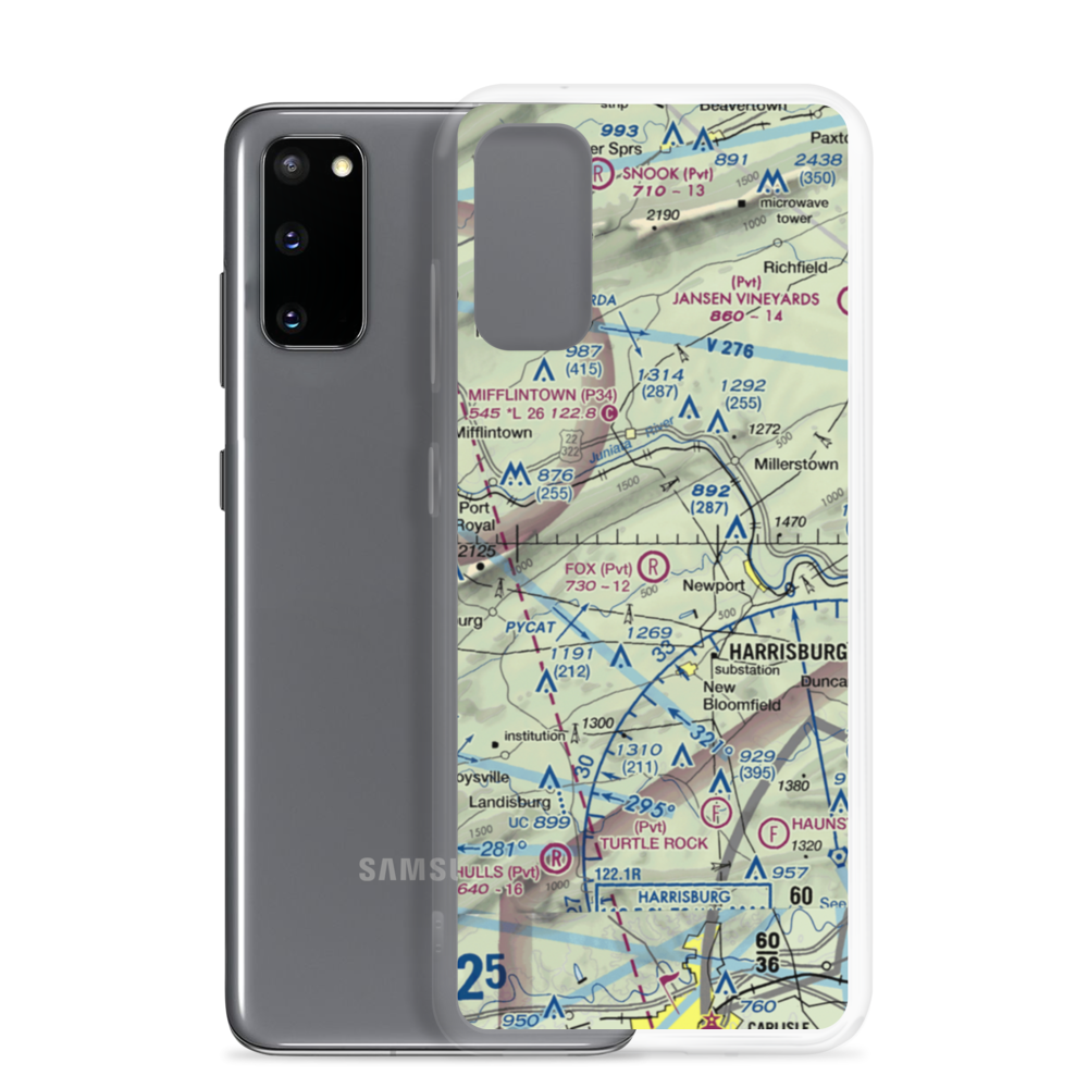 Fox Field (34PN) VFR Sectional Samsung Case Samsung Galaxy S20 model shown