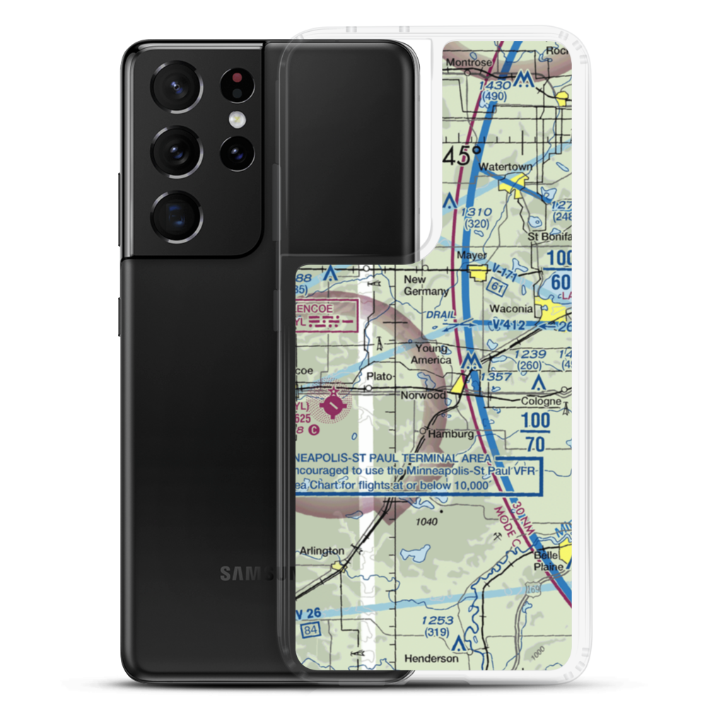 Fox Field (88MN) VFR Sectional Samsung Case Samsung Galaxy S21 Ultra model shown