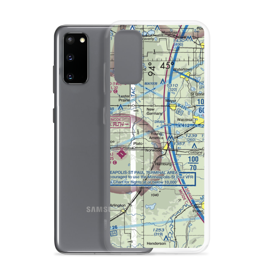 Fox Field (88MN) VFR Sectional Samsung Case Samsung Galaxy S20 model shown