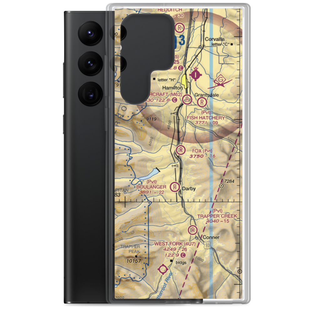 Fox Field (99MT) VFR Sectional Samsung Case Samsung Galaxy S22 Ultra model shown