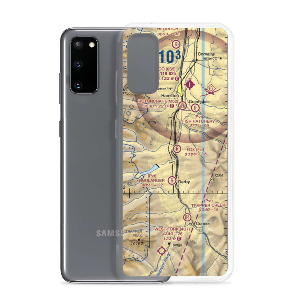 Fox Field (99MT) VFR Sectional Samsung Case Samsung Galaxy S20 model shown